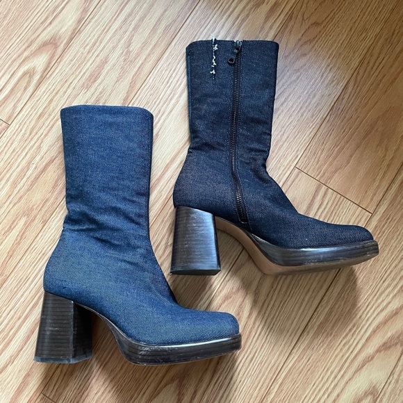 Rag & Bone Matrix Denim Platform Boots - Picture 5 of 7